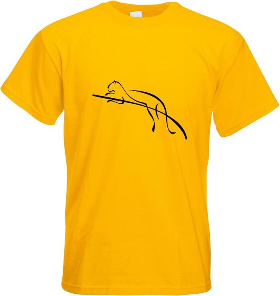 Kiwistar - T-Shirt - gelb - Pandabär Motiv 2 Motiv Bedruckt Funshirt Design Print - mit Motiv Bedruckt - Funshirt Design - Sport - Freizeit - Herr...