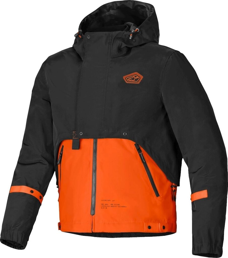 Alpinestars Mootant WP wasserdichte Motorrad Textiljacke, schwarz/orange, L