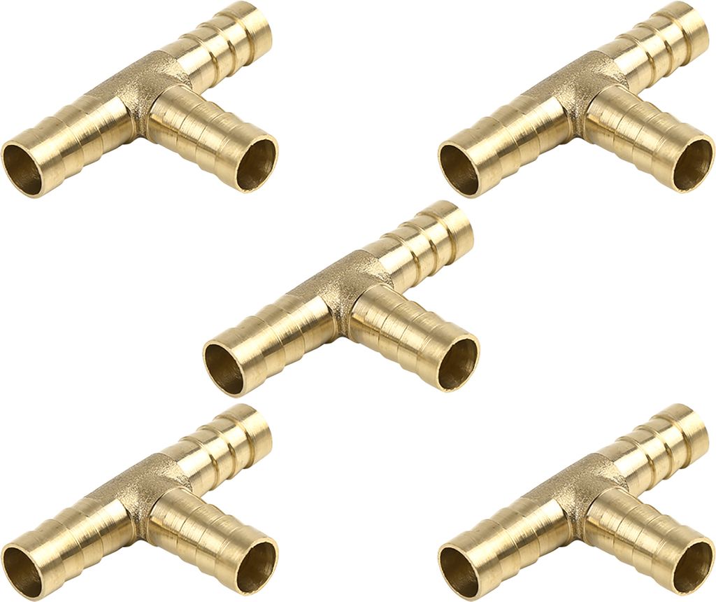 5 Stück Schlauchverbinder 10mm T-Schlauchverbinder Messing Produktbild 
