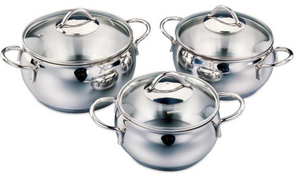 Set di pentole in acciaio inox Tombik - 3 pezzi Immagine del prodotto 