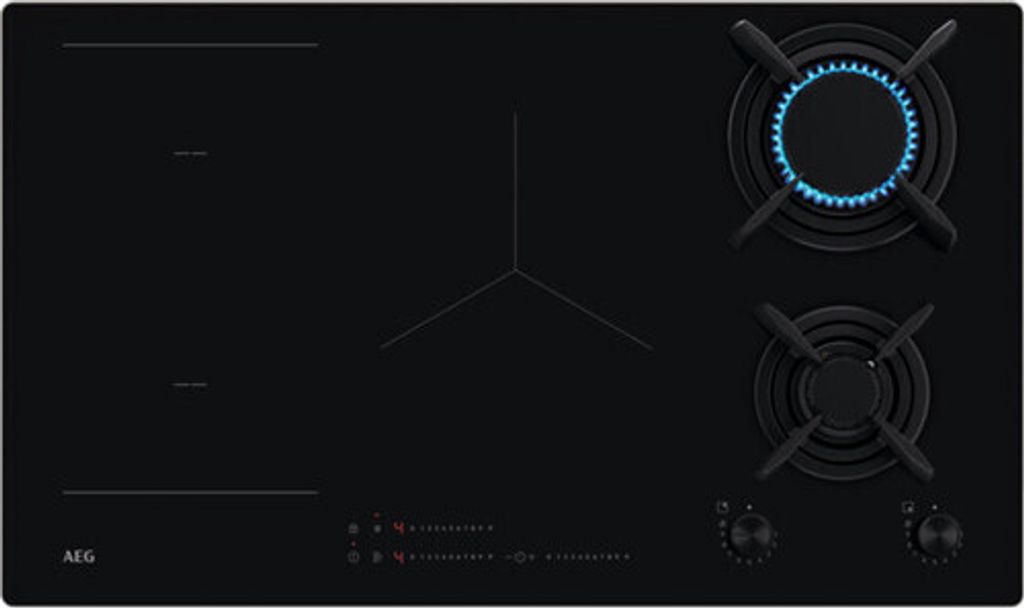 AEG HDB95623NB Einbaukochfeld / 88cm / Kombi / 5 Brenner / schwarz
