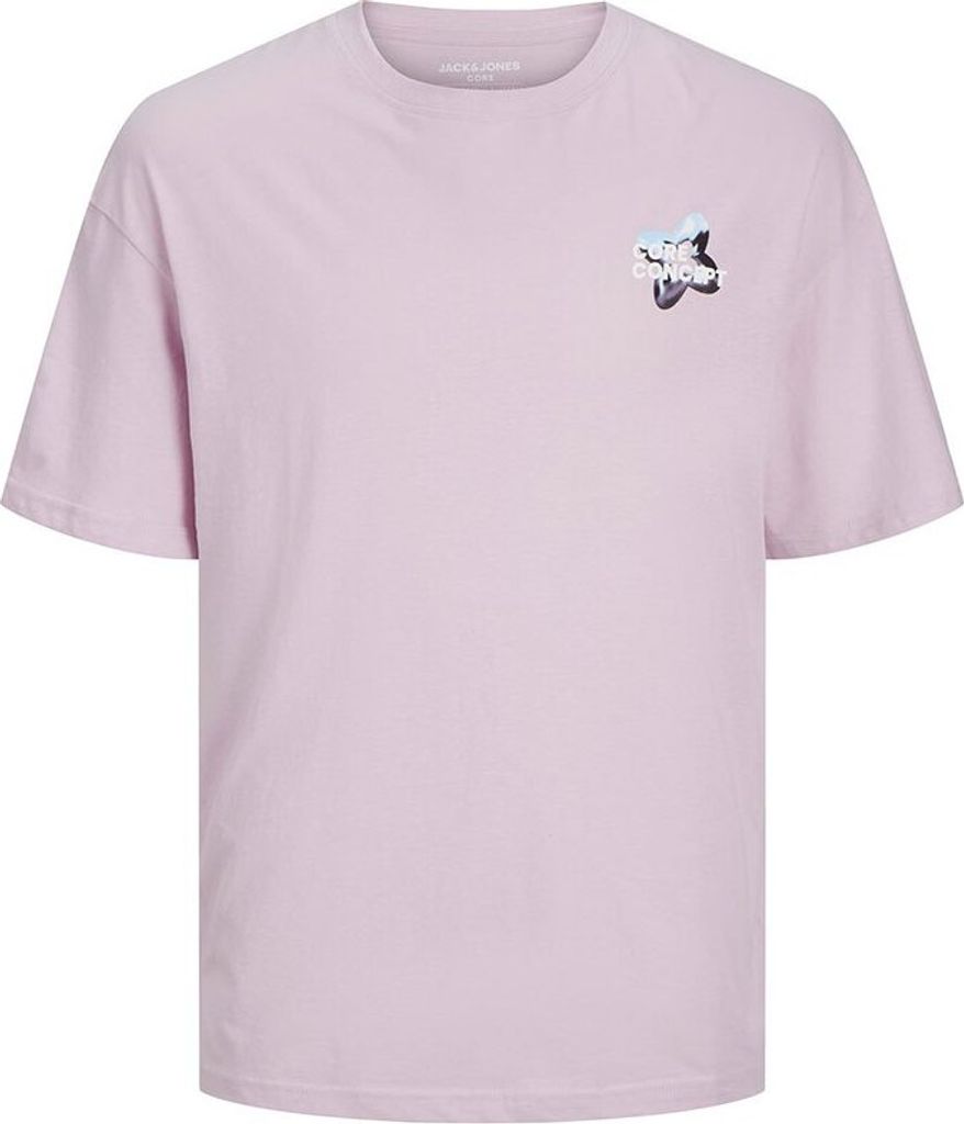 Jack & Jones Flower Text Gc Kurzarm-t-shirt Rosa XL Mann Rosa XL