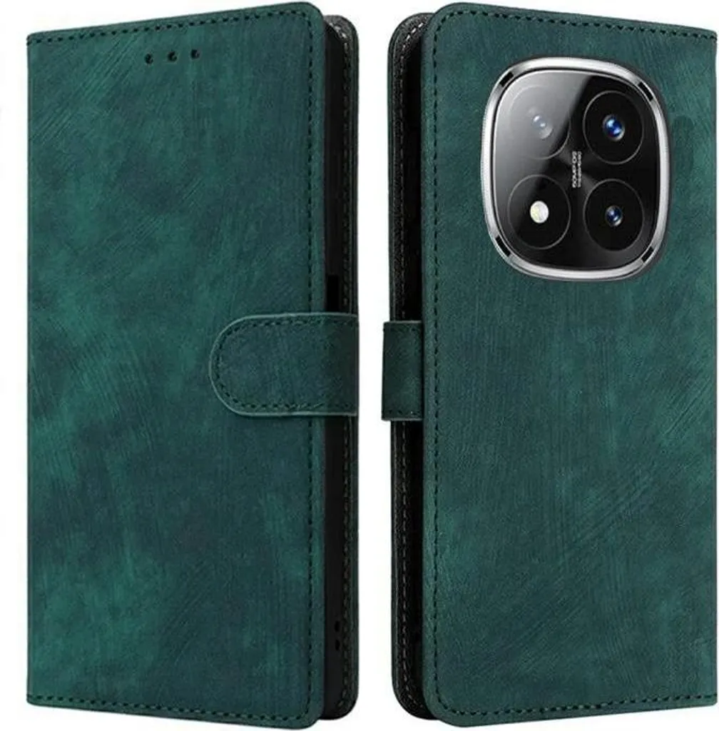 Cover Portafoglio RFID Verde per Redmi Note 14 Pro e POCO X7 5G
