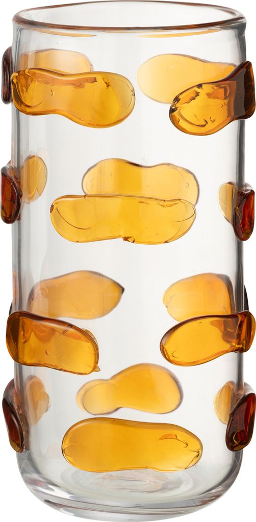 J-Line Vase Pebbles Glas Amber/Transparent Large