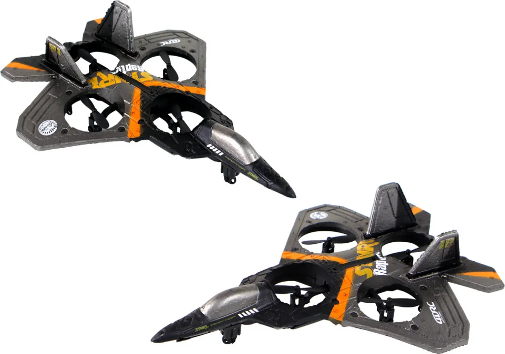 Avion de chasse télécommandé argenté incassable - Vol stable 2,4 GHz - 4