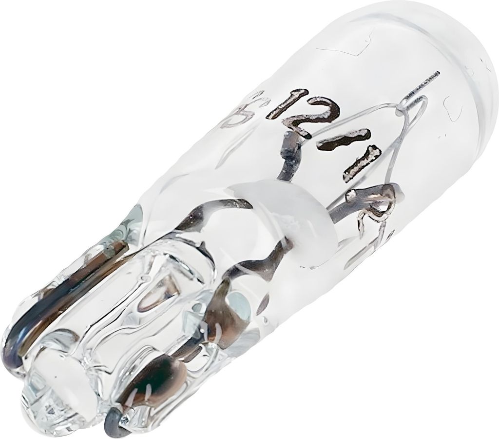 Glühlampe T5 W2x4,6d 12V-1,2W klar, Glassockel