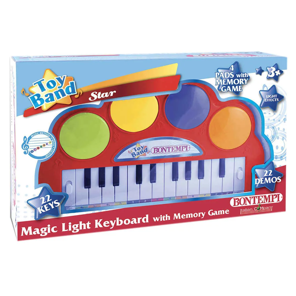 Jouet musical interactif Magic Light : clavier et percussions pour petit