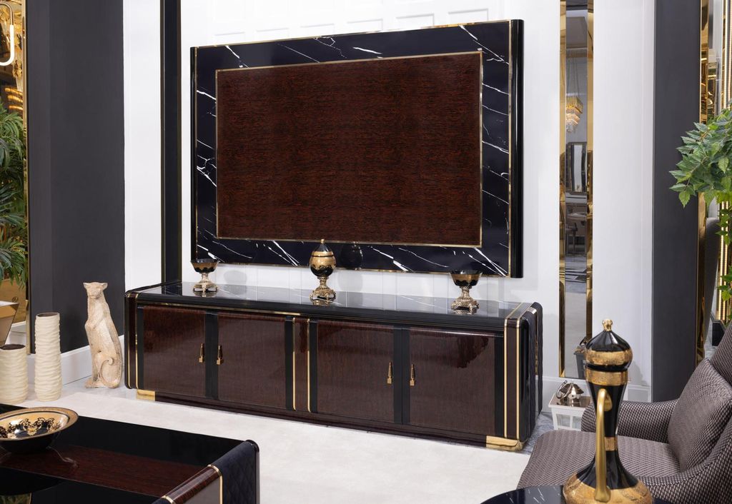 Braun stilvoll Set für das Wohnzimmer TV-Schrank TV-Paneel TV-Möbel