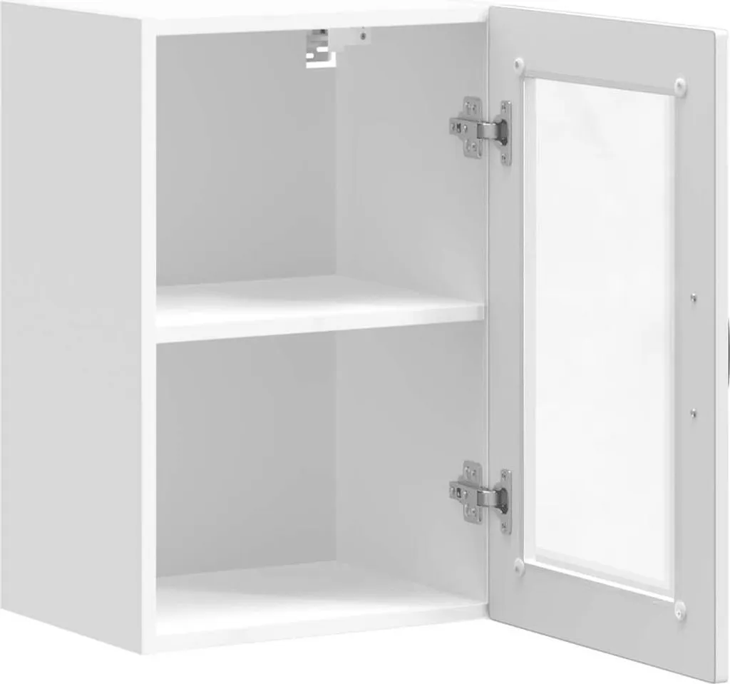 SYFAX™ Pensile da Cucina con Porta in Vetro Porto Bianco Lucido - 6