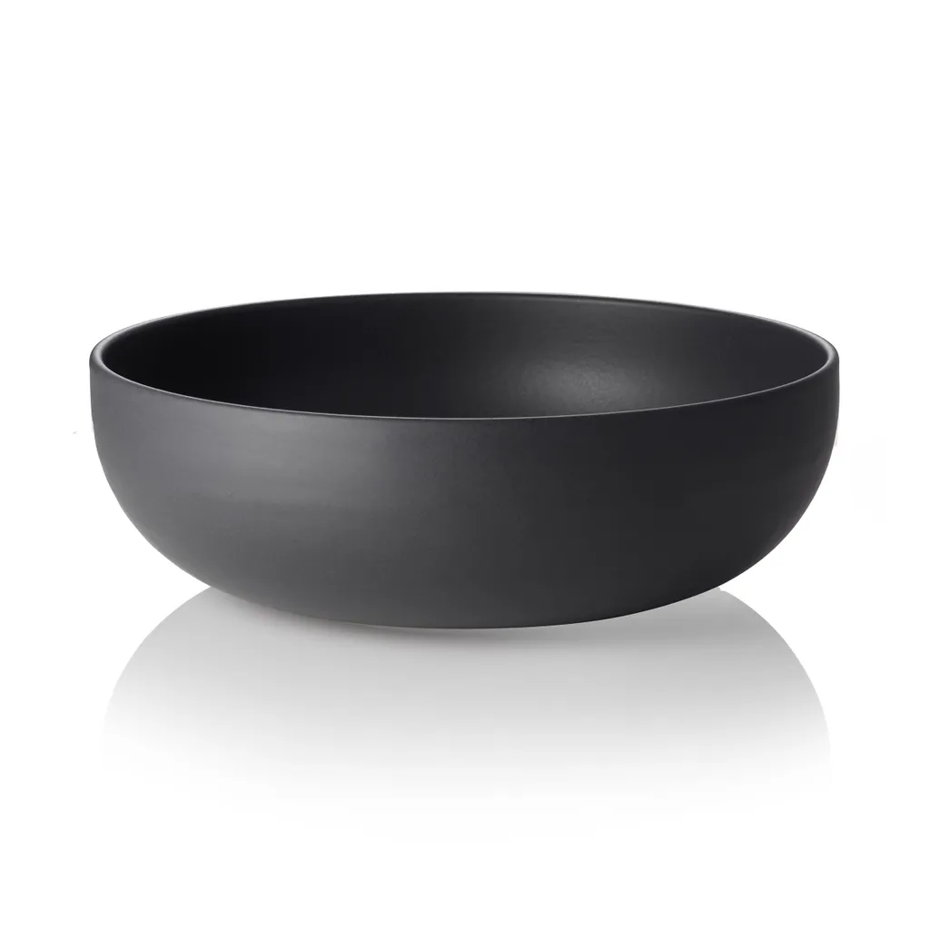 Bol Ø 26 cm ROCKZZERO One Midnight noir mat en grès de 2 litres