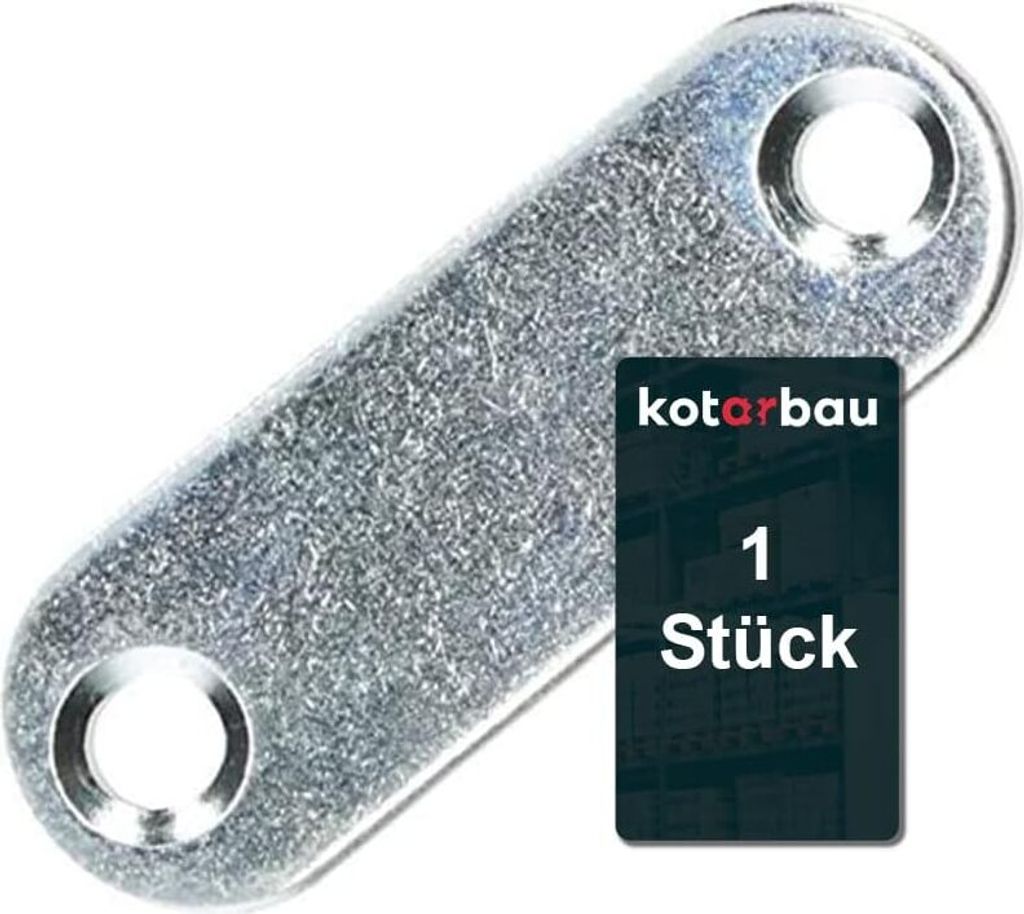 KOTARBAU Lochplatten 42 x 14,5 mm Verzinkt Silber Flachverbinder Holzverbinder Innen – Außenbereich Lochplatte Stahlverbinder Lochblech Flacheisen