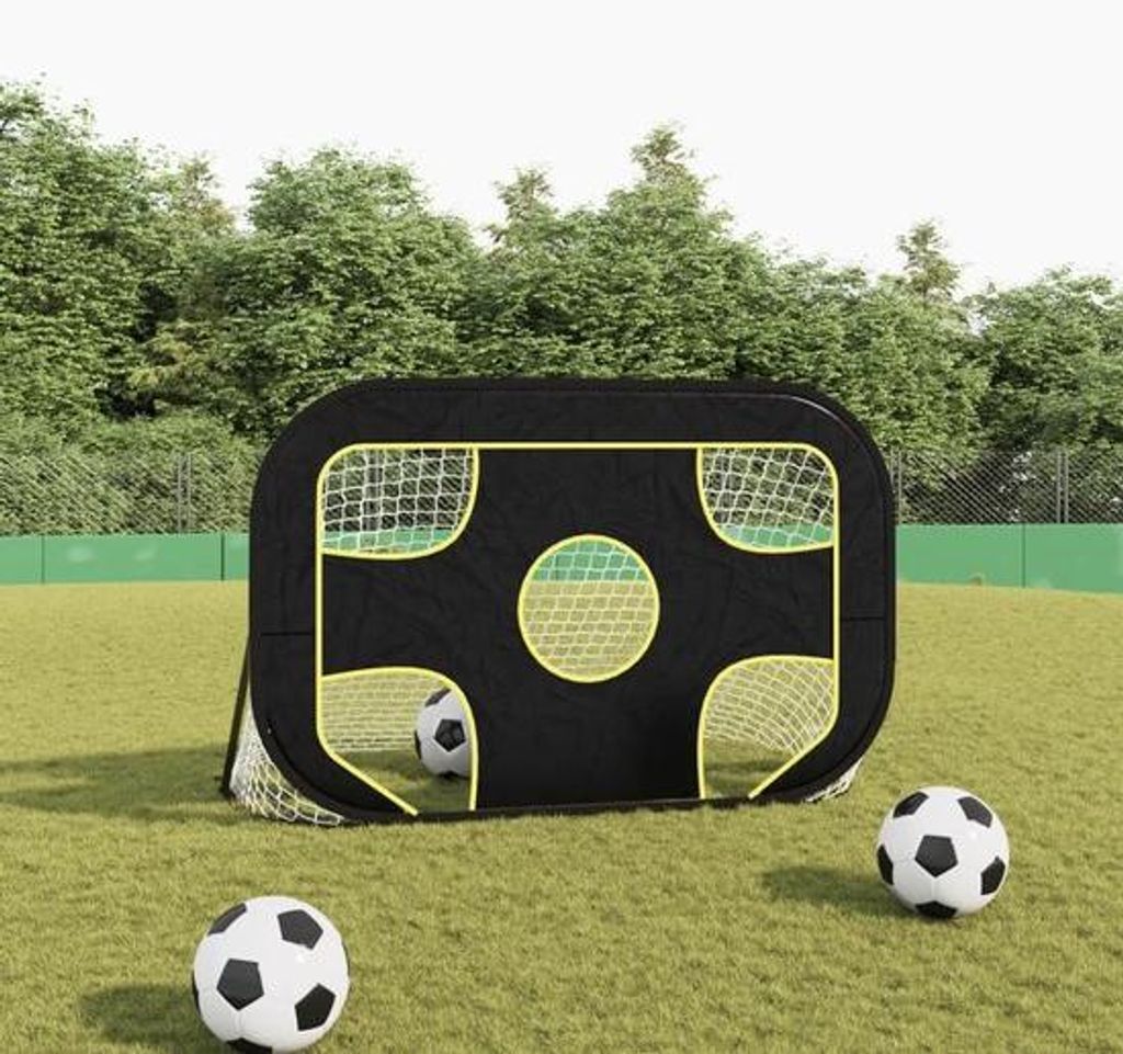But de football avec cible - Lot de 2 - 120 x 80 x 80 cm - Image du produit 