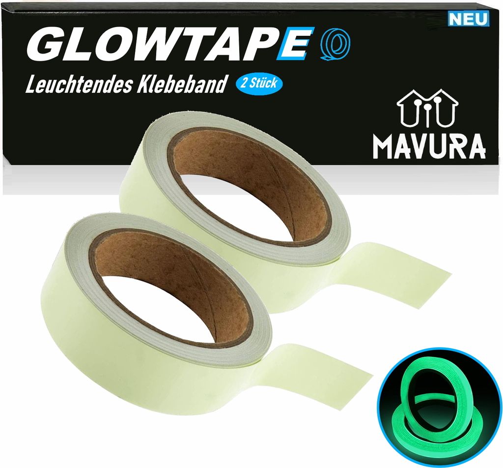 QttvbTna UV Schwarzlicht Klebeband - 6 Neon Farben Für Partys & Deko (3m X 15mm)