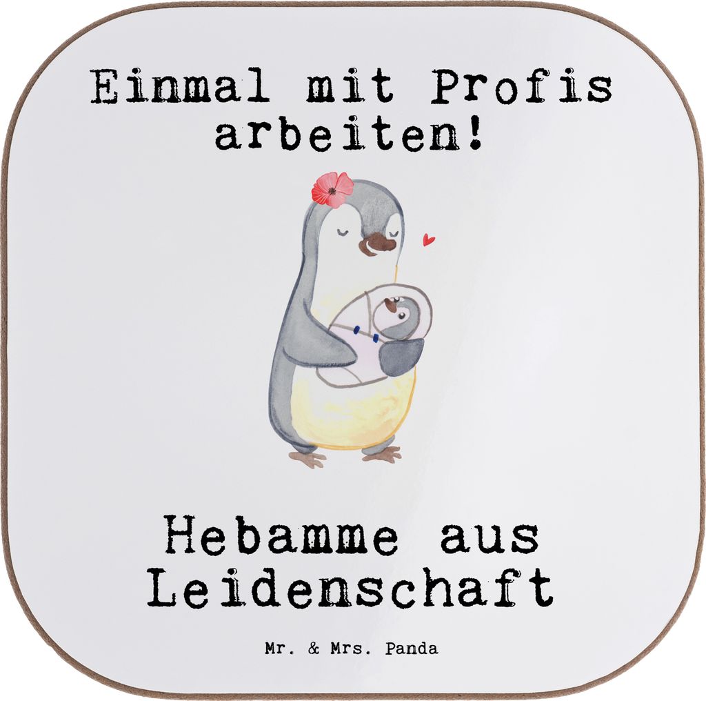 Mr. & Mrs. Panda Tischuntersetzer Hebamme Leidenschaft - Produktbild 