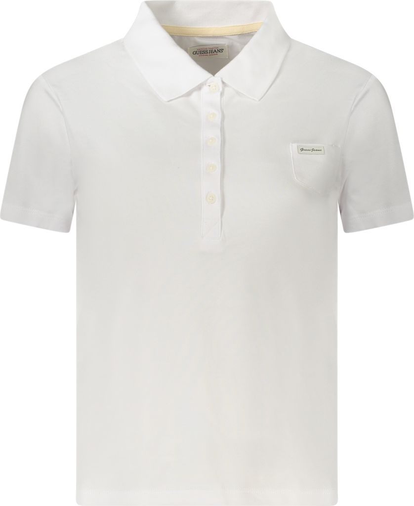 Stilvolles Weißes Damen-Poloshirt mit Logo und Brusttasche
