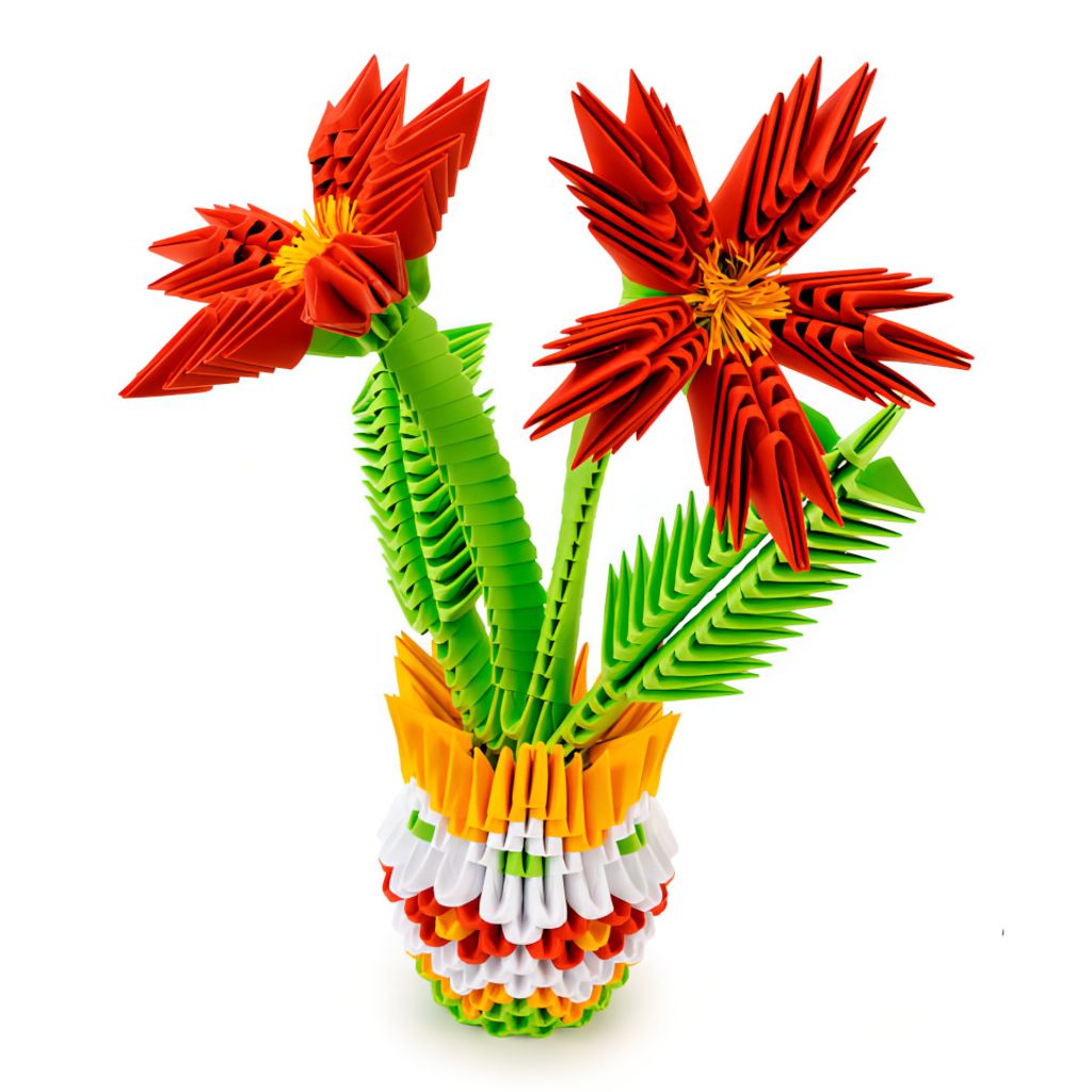 Kit d'origami 3D pour fleurs en pot Image du produit 