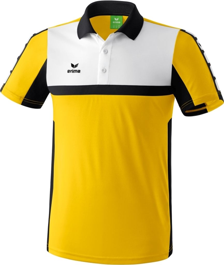 Erima CLASSIC 5-CUBES Poloshirt Kinder gelb/schwarz/weiß 128