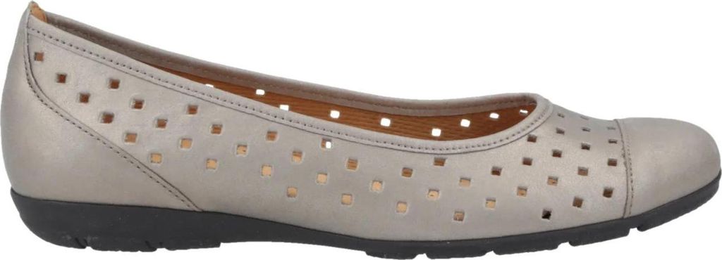 Gabor 24169-62 Damen, Ballerina, Leder, Mutaro (Metallicbeige), Hovercraft - Damenschuhe Modische Pumps / Ballerina, Mehrfarbig, leder (eclisse met...
