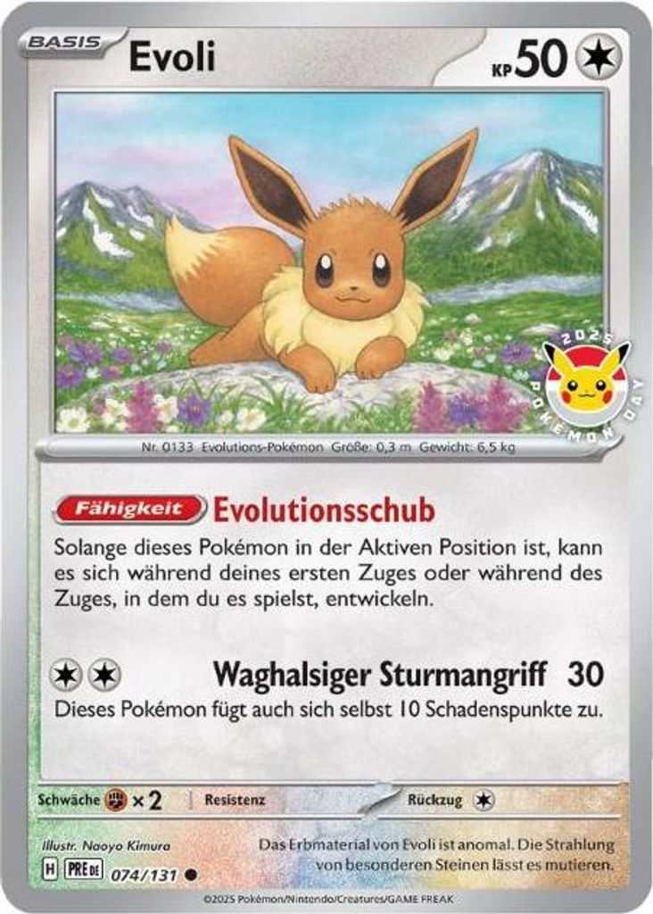 Pokémon - Carta promozionale DE EVOLI (Eevee) Immagine del prodotto 