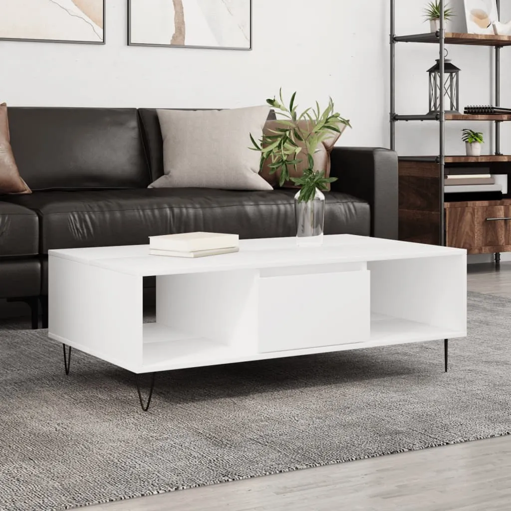 Tavolino da Caffè Bianco 104x60x35 - Living Room Style Update