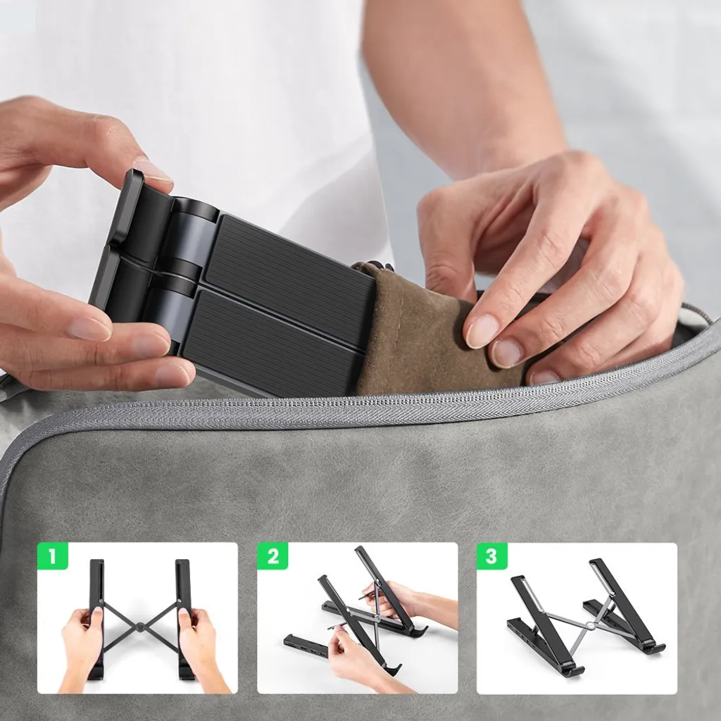 Station d'accueil USB-C 5-en-1 Hub et Support Pliable Aluminium X-Kit - 13