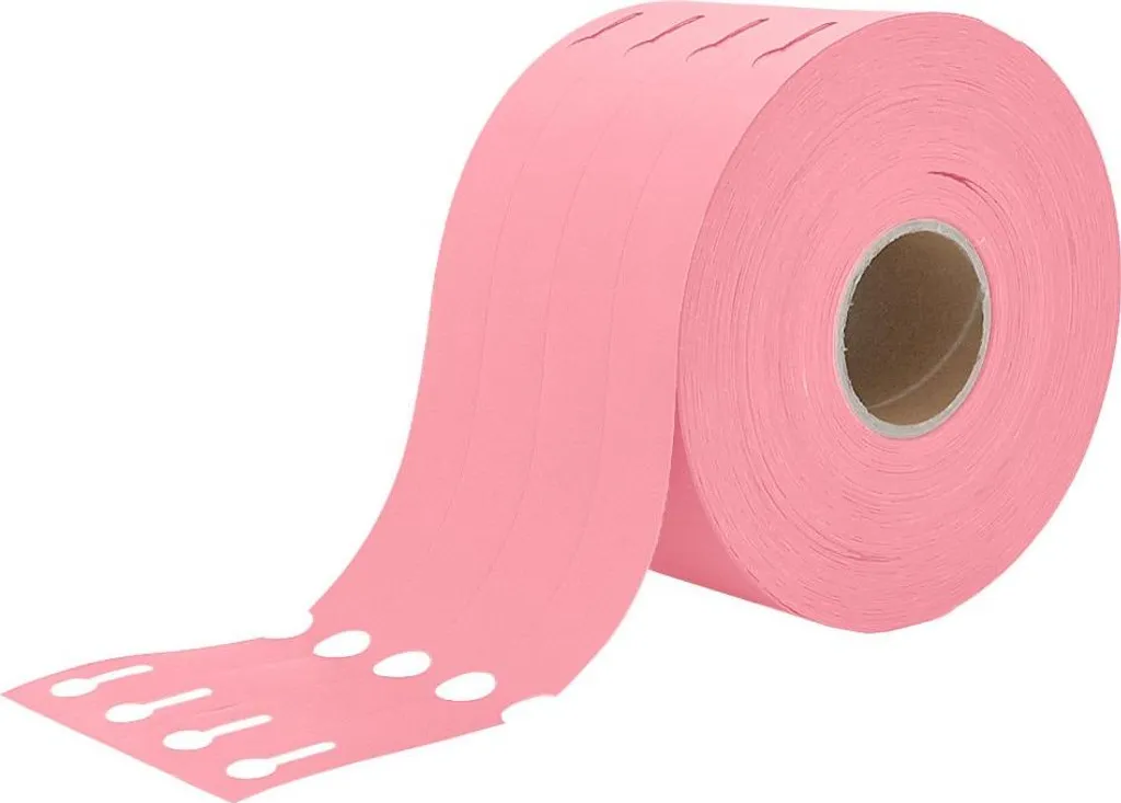Étiquettes à boucle roses 250x25mm résistantes pour transfert thermique