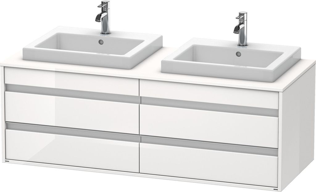 Duravit Waschtischunterbau KETHO 550 x 1400 x 496 mm Waschtisch links taupe