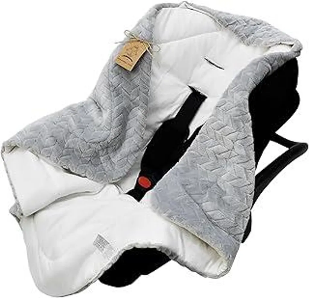 Copertina Neonato 80x80 per Passeggino e Auto - Grigio Universale