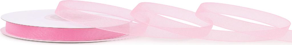 Organzaband 6mm x 25m Rolle Rosa