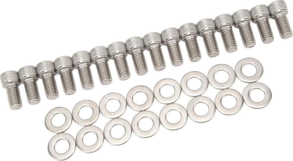 16-teiliges Zylinderkopfschrauben-Set aus Edelstahl, Ersatz für Ford Small Block SBF 260 289 302 351W 351M 400M 351C