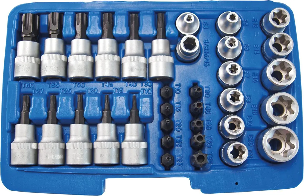 Jeu de clés à douilles pour voiture 3/8 pouces - Kit entretien auto 34 pcs