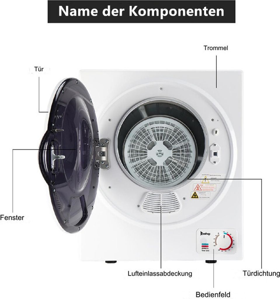 Trommeltrockner Ablufttrockner Frontlader-Ablufttrockner Produktbild 8