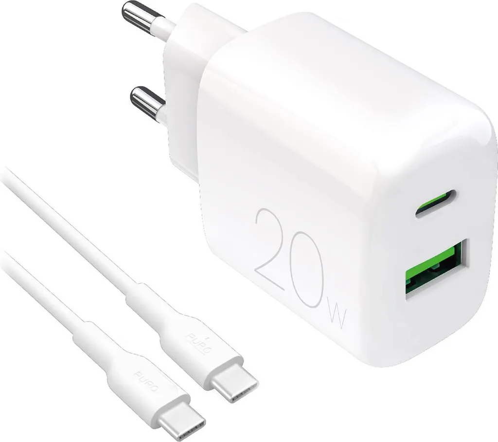 Alimentatore Puro 20W USB-C Power Delivery - Bianco Universale