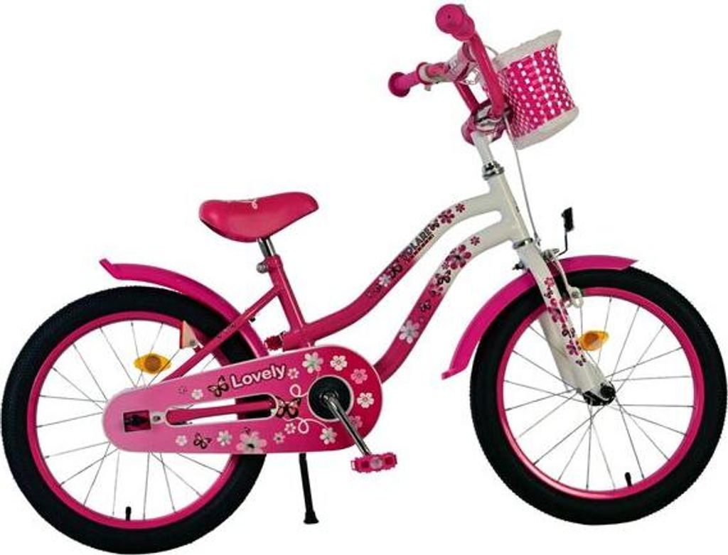 Volare Lovely Kinderfahrrad - Mädchen - 18 Zoll - Rosa Weiß Produktbild 