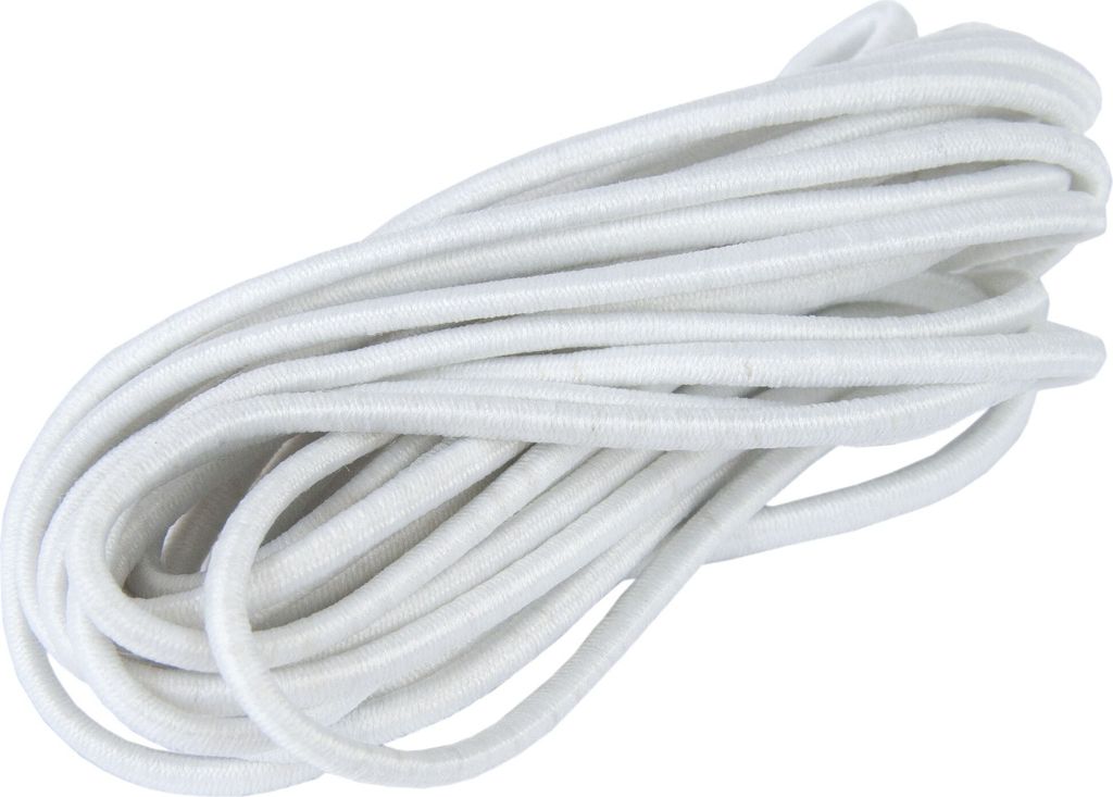 3m Gummikordel 3mm Gummiband Gummischnur Hutgummi Rundgummi f. Bekleidung uvm., Farbe:weiß