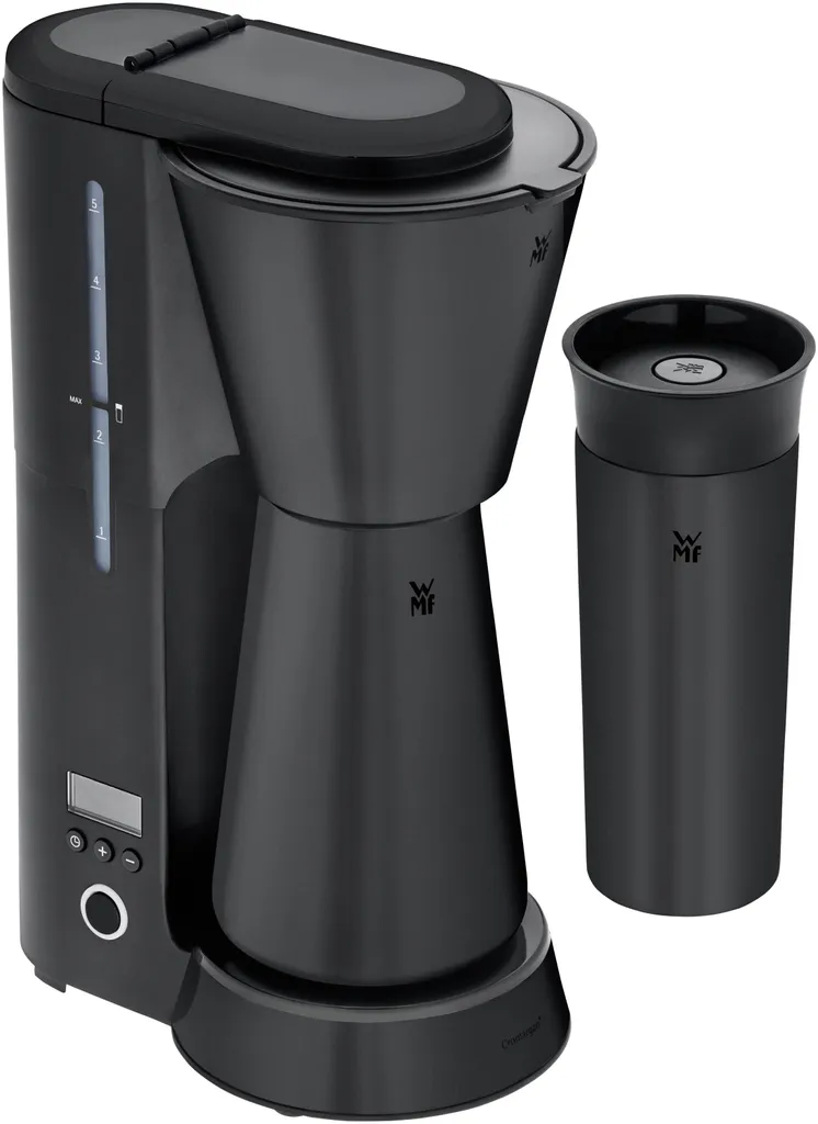 Machine à Café WMF avec Verseuse Thermique et Mug Nomade Aroma To Go Black