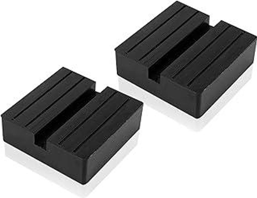 2 Stück Wagenheber Gummiauflage, Gummiklötze 75 mm Wagenheber Adapter Gummiblöcke Aufnahme Jack Pads Universal Gummi Auflage für Hebebühne Wum...