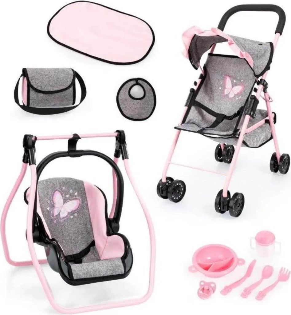 Set de poussettes de poupées avec accessoires - poussette Image du produit 