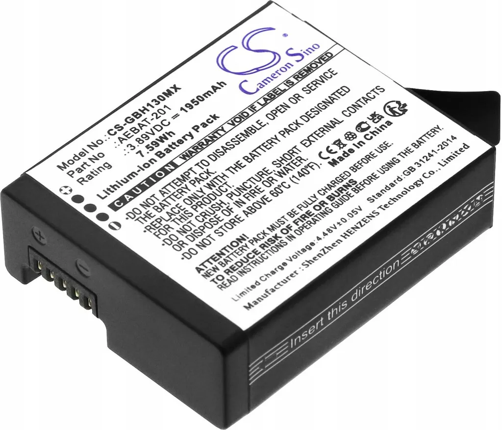 Batterie de rechange CS-GBH130MX haute capacité pour GoPro Hero 13 Black