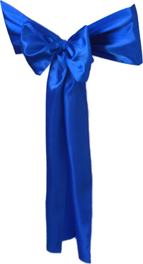 elegante Stuhl Rücken Fliege Atmungsfreie Kunstsex- und Färbung Hochzeit Bankett Ribbon Stuhl Bands Party Vorräte-Königsblau