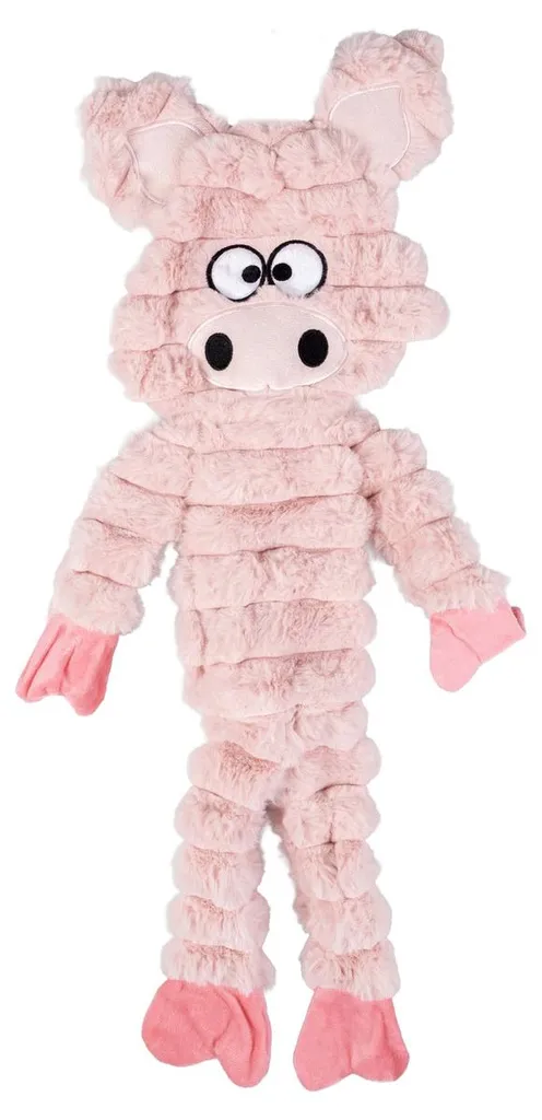 Jouet en peluche Duvo+ Huggi cochon rose pour grand chien, taille L