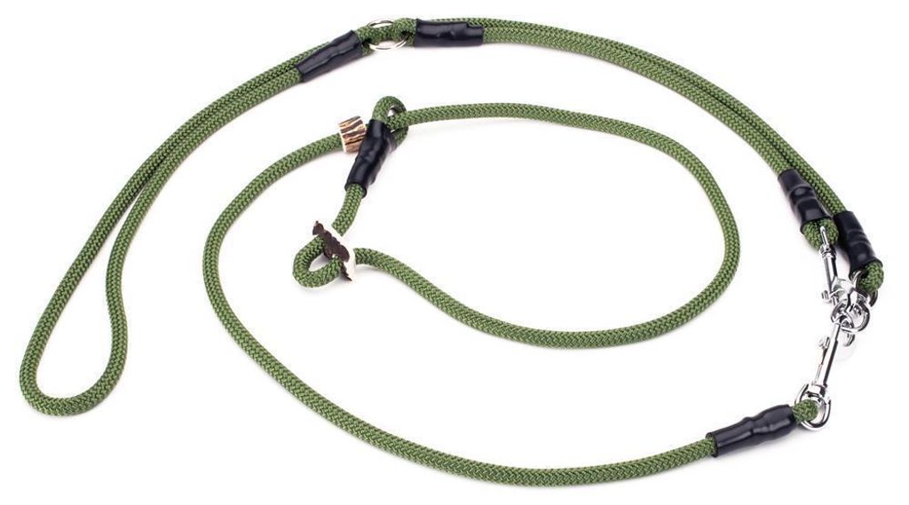 Mystique Retrieverleine Umhängeleine Hunting Profi 8mm olivgrün M - 295cm