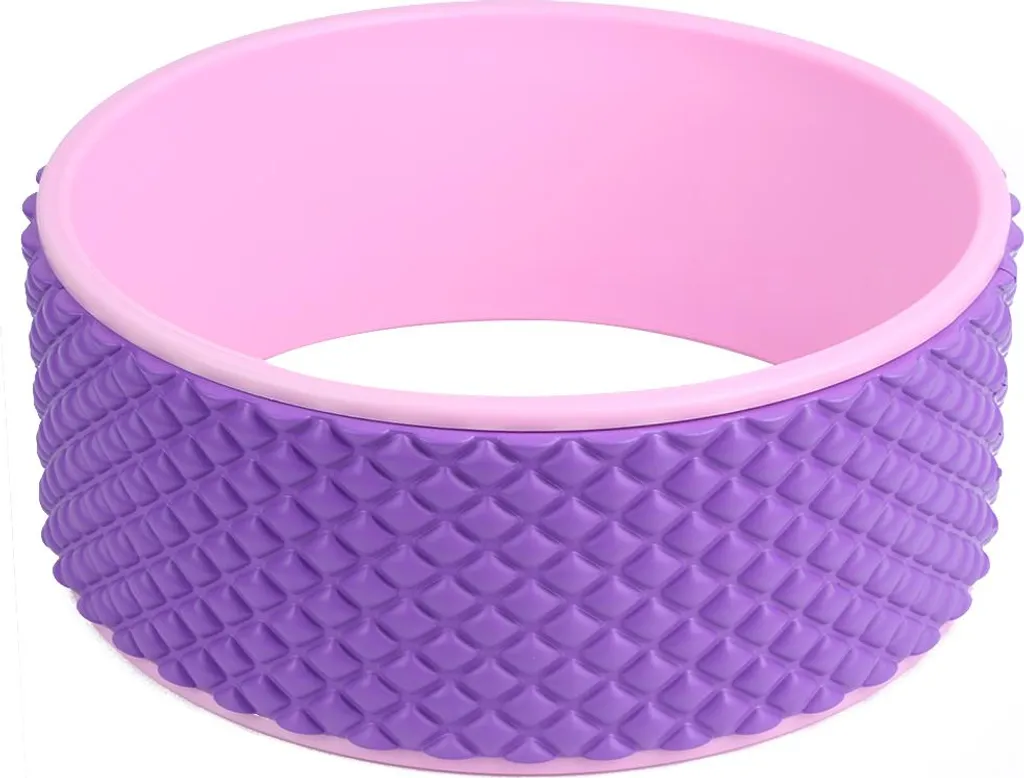 Rouleau de yoga sportif pour étirements et exercices de flexion rose