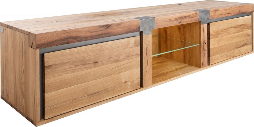 MASSIVMOEBEL24 | Meuble TV 220x48 Chênes sauvage et lombard Image du produit 