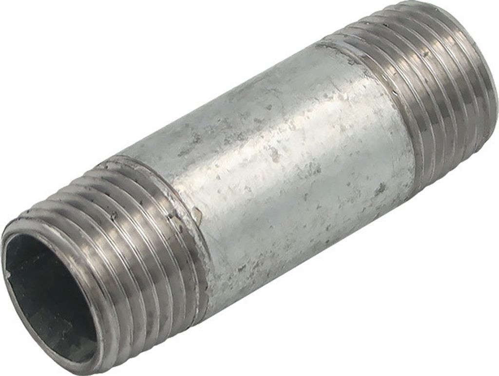 Rohrdoppelnippel 3/4 Zoll 26,9 x 60 mm DN20 Rohrnippel verzinkt