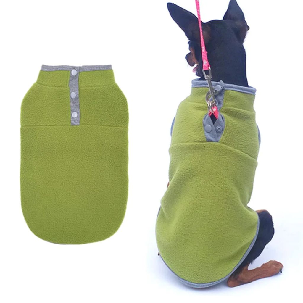 Hunde-Fleeceweste Grün Größe M – Warme Pullover-Weste Für Kleine Hunde Wie Havaneser & Shih Tzu