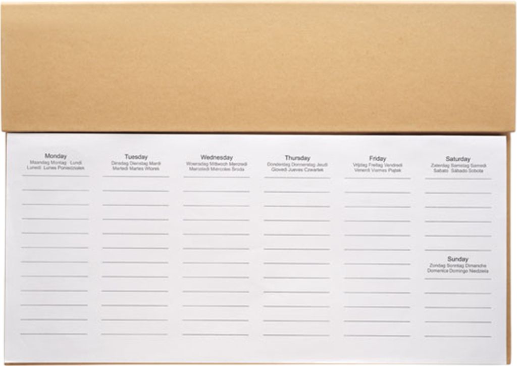 MidOcean - Wochenplaner "Memweek" MO1399 (Einheitsgröße) (Beige)