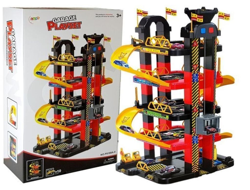 Leantoys 5-stöckige Garage mit Aufzug und Licht