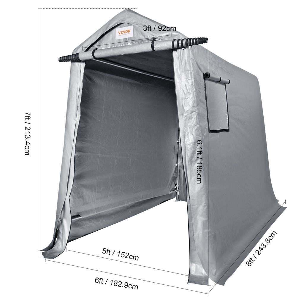 VEVOR stan garáž 182,9 x 243,8 x 213,4 Garážový stan z Obrázek produktu 8
