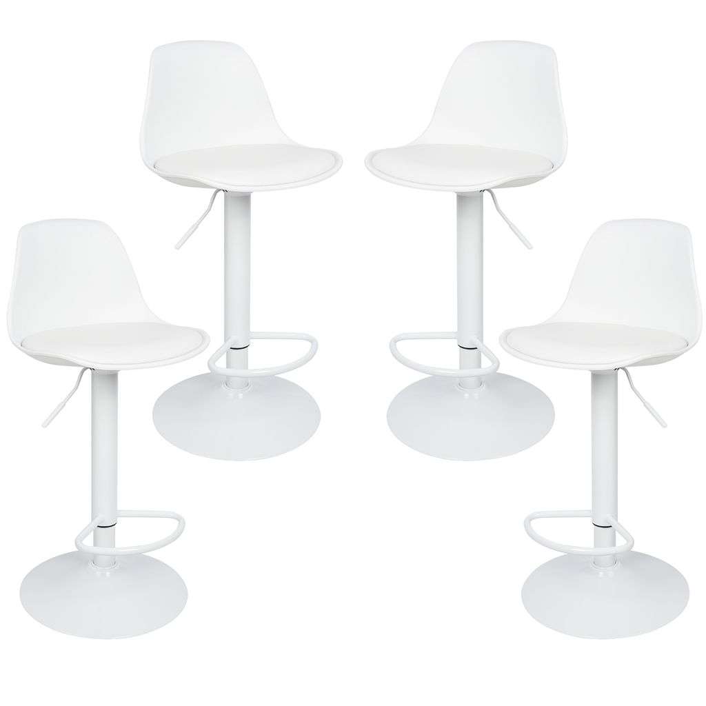lot de 4 tabourets de bar avec dossier Chaise de bar en Image du produit 